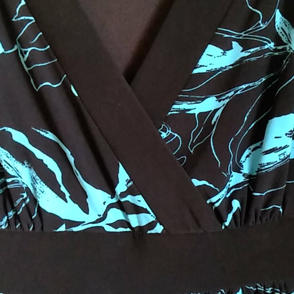 Evan-Picone black and blue dress size 6 - Picture 3 of 13